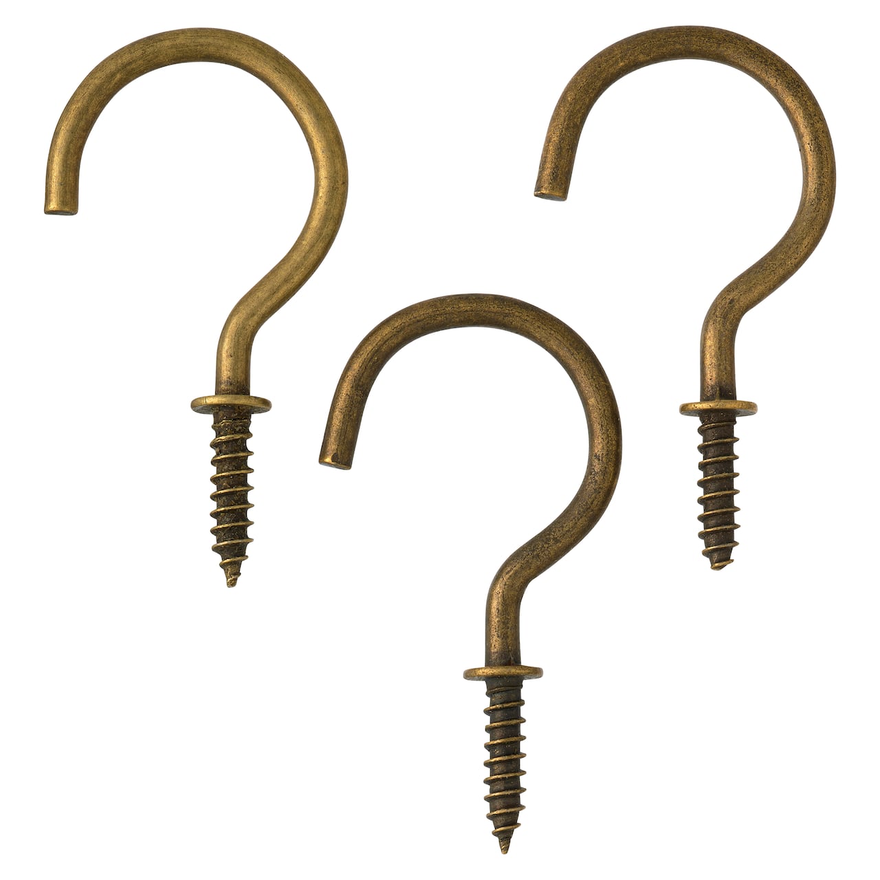 24 Packs: 3 ct. (72 total) 1.25" Antique Brass Cup Hooks by Studio Décor®